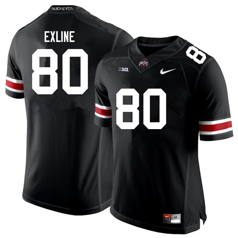 Men #80 Blaize Exline Ohio State Buckeyes College Football Jerseys Sale-Black